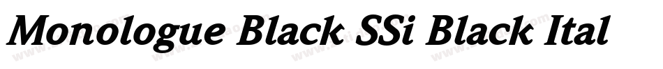 Monologue Black SSi Black Italic字体转换